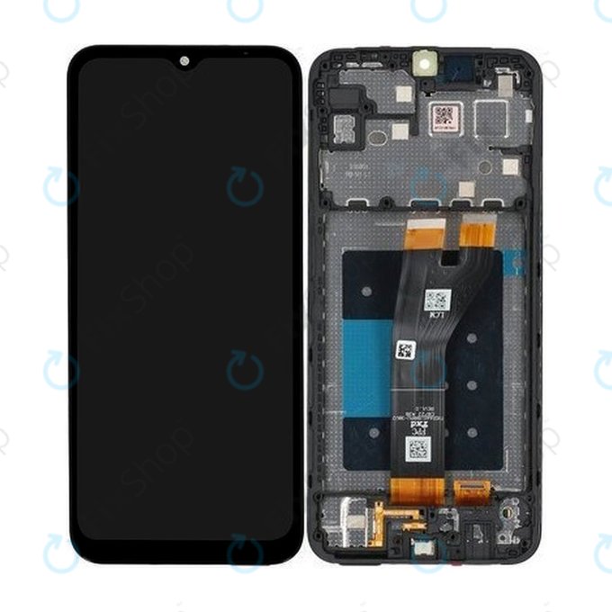 Samsung Galaxy A14 5G A146B - LCD Kijelző + Érintőüveg + Keret (Black) - GH82-30658A, GH81-23315A, GH81-23640A Genuine Service Pack