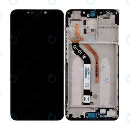 Xiaomi Pocophone F1 - LCD Kijelző + Érintőüveg + Keret (Steel Blue) TFT