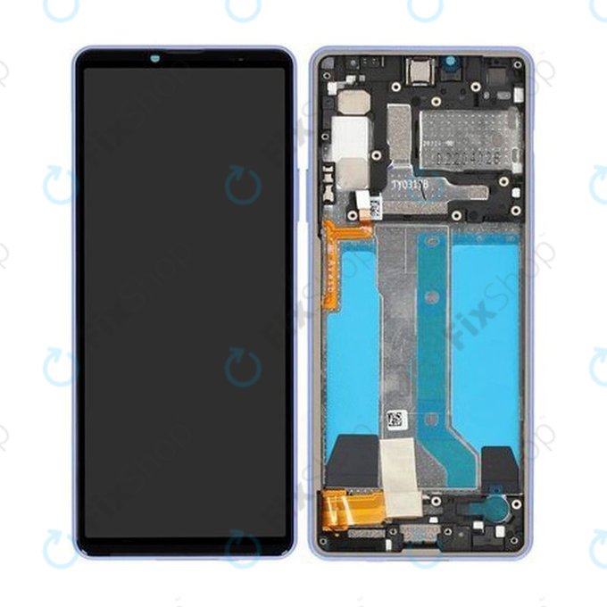 Sony Xperia 10 IV XQCC54 - LCD Kijelző + Érintőüveg + Keret (Lavender) - A5047176A Genuine Service Pack