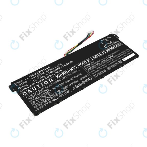 Akkumulátor Acer ConceptD 3, Spin 5, Swift 3, 5, X, Travelmate Spin P4, 3800mAh, Li-Pol, 15.4V, AP18C7M, HQ