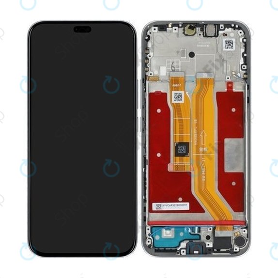 Honor 400 Lite - LCD Kijelző + Érintőüveg + Keret (Velvet Grey) - 0235ANTG Genuine Service Pack