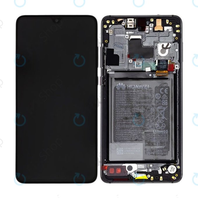 Huawei Mate 20 - LCD Kijelző + Érintőüveg + Keret + Akkumulátor (Black) - 02352ETG Genuine Service Pack