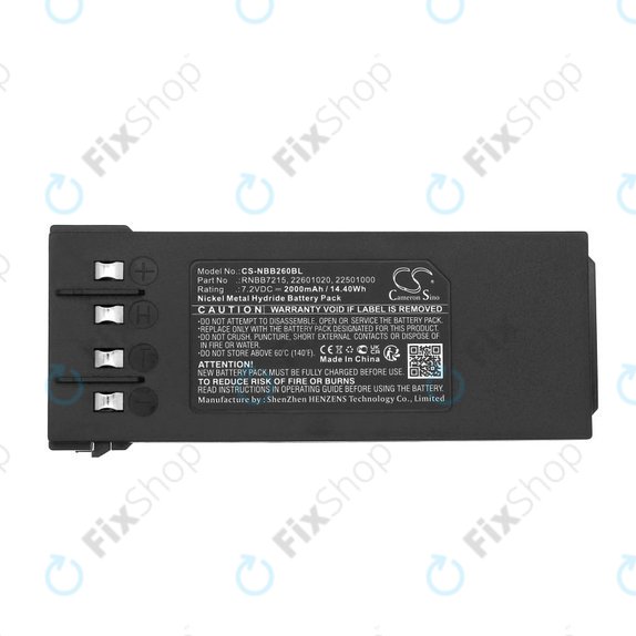 Akkumulátor Hiab 077 Hiduo, 088CL, 095, 2000mAh, Ni-MH, 7.2V, RNBB7215, 2.250.1000, HQ