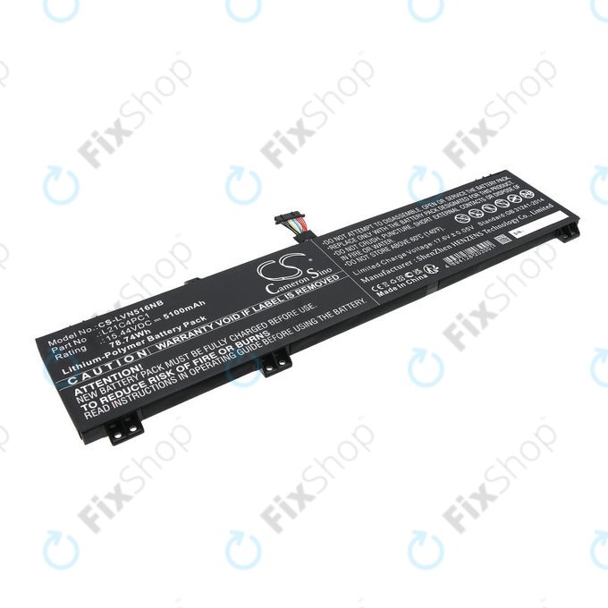 Akkumulátor Lenovo Legion 5 15ARH7H, 82RD0002SB, 5100mAh, Li-Pol, 15.44V, L21C4PC1, HQ