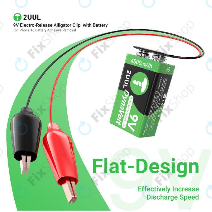 Krokodilcsipesz 9V-os elektromos kioldóval, 2UUL BT04