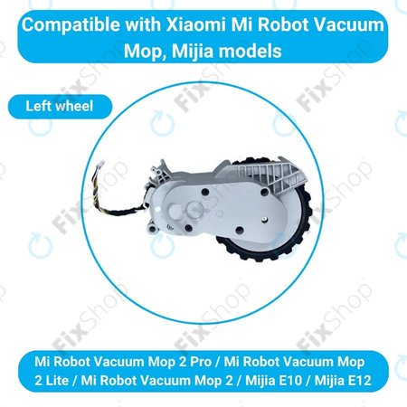 Xiaomi Mijia E10, E12, Mi Robot Vacuum Mop 2 Lite, 2 Pro - Kerék Motorral (Bal) (Fehér)