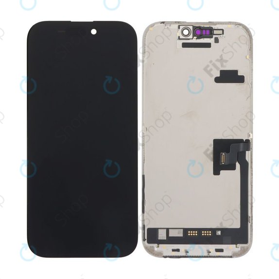 Kijelző In-Cell FHD iPhone 16 Pro, Érintőüveg kerettel, FixPremium