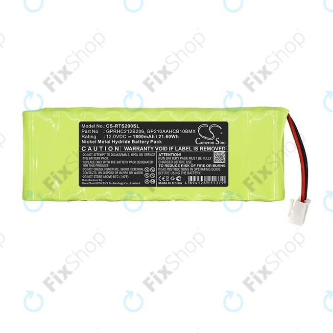 Akkumulátor Roto RT2, Roto Sf G2, 1800mAh, Ni-MH, 12V, 2412-3011, HQ