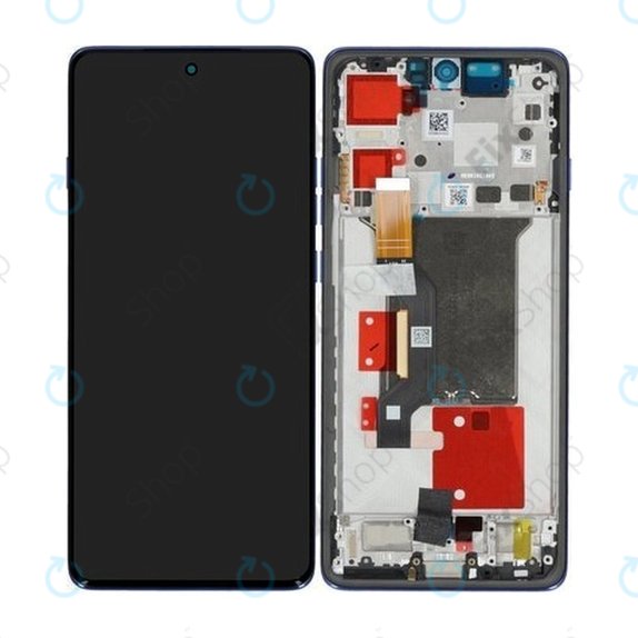 Motorola Edge 60 Pro - LCD Kijelző + Érintőüveg + Keret (Dazzling Blue) - 5D68C30046 Genuine Service Pack