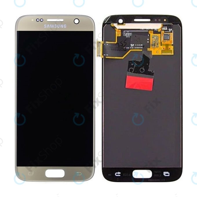 Samsung Galaxy S7 G930F - LCD Kijelző + Érintőüveg (Gold) - GH97-18523C, GH97-18761C, GH97-18757C Genuine Service Pack