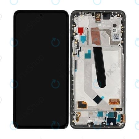 Xiaomi Poco F3 - LCD Kijelző + Érintőüveg + Keret (Black) - 560003K11A00 Genuine Service Pack
