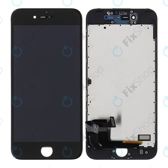 Kijelző iPhone 7, Black, Érintőüveg kerettel, Refurbished