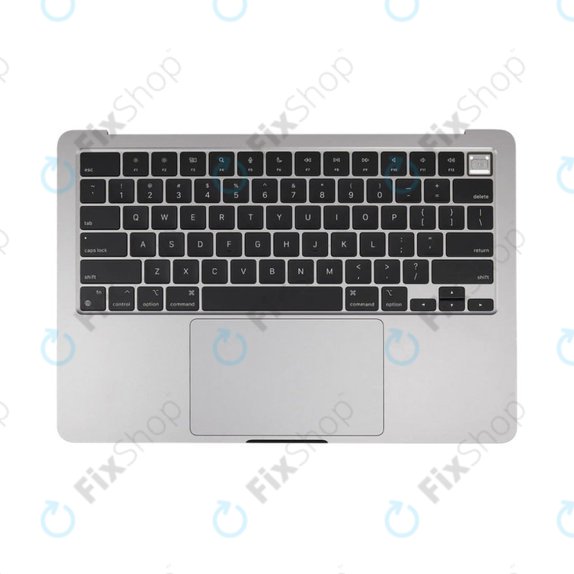 Felső billentyűzetkeret MacBook Air 13", A3113 (2024), US billentyűzettel és akkumulátorral, Space Gray, 661-40227, Genuine Apple