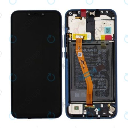 Huawei Mate 20 Lite - LCD Kijelző + Érintőüveg + Keret + Akkumulátor (Sapphire Blue) - 02352DKM, 02352GTT Genuine Service Pack