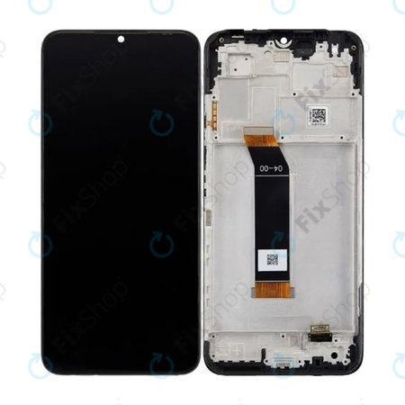 Xiaomi Poco M4 5G 22041219PG - LCD Kijelző + Érintőüveg + Keret (Power Black) - 560005L19P00 Genuine Service Pack
