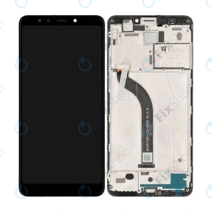 Xiaomi Redmi 5 - LCD Kijelző + Érintőüveg + Keret (Black) TFT