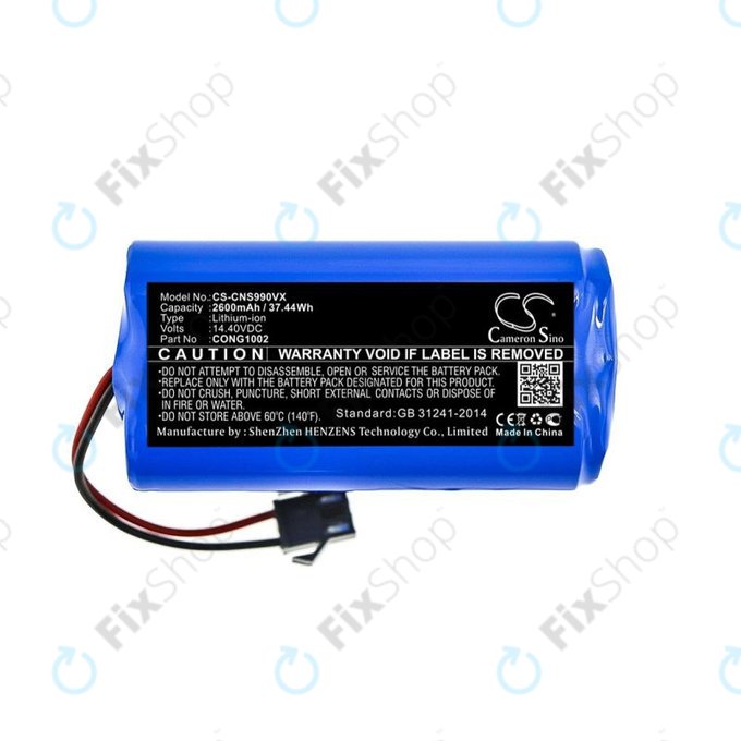 Cecotec Conga 900, 1000, 2000, 5000-series, Excellence 990, Mamibot ExVac 600, 800-series, Neatsvor X500 - Akkumulátor CONG1002 Li-Ion 14.4V 2600mAh HQ