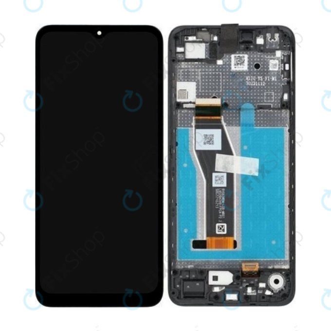 Motorola Moto E13 - LCD Kijelző + Érintőüveg + Keret (Cosmic Black) - 5D68C22340 Genuine Service Pack