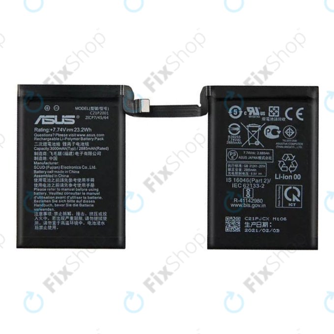 Asus ROG Phone 5 ZS673KS - Akkumulátor C21P2001 6000mAh - 0B200-03920400 Genuine Service Pack
