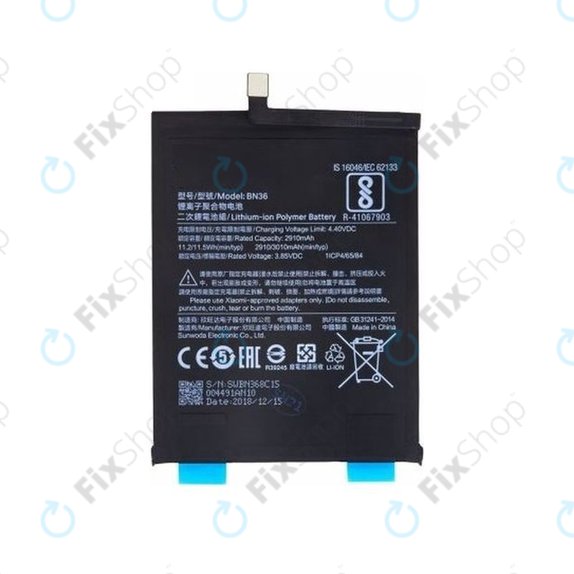Xiaomi Mi A2 (Mi 6X) - Akkumulátor BN36 3010mAh