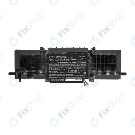 Akkumulátor Asus Zenbook UX333FN, Zenbook UX333FA, 4250mAh, Li-Pol, 11.55V, C31N1815, HQ