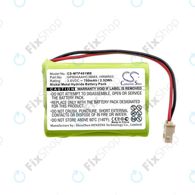 Motorola MBP481, MBP482, MBP483 - Akkumulátor GP80AAAHC3BMX, GP80AAAHC3BMXZ, HRMR03 700mAh HQ