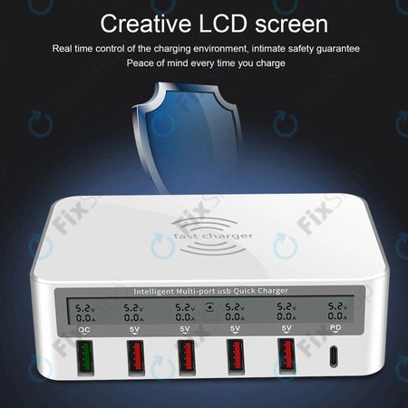 WLX-818F Szerviz töltőállomás USB 3.0-val és USB-C-vel