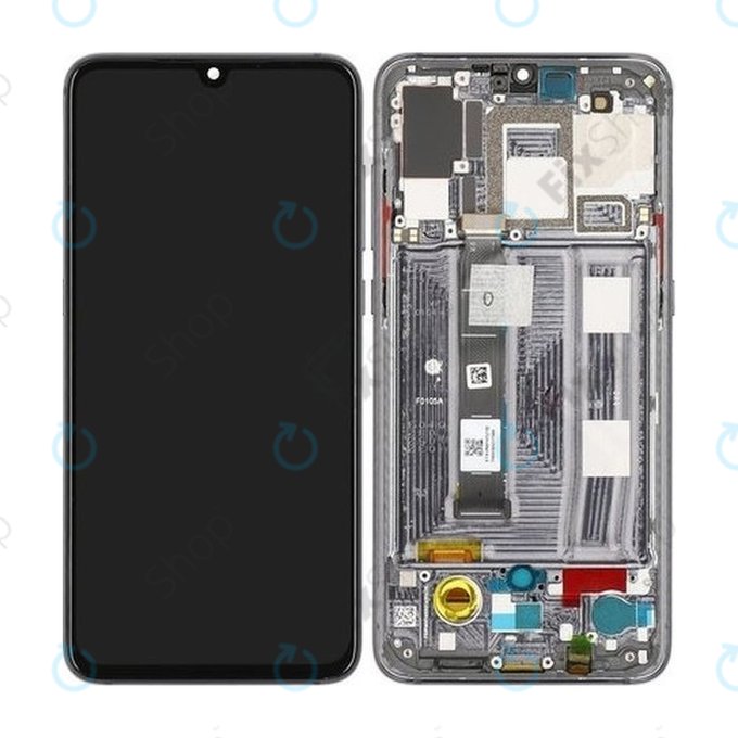 Xiaomi Mi 9 - LCD Kijelző + Érintőüveg + Keret (Piano Black) - 560610095033 Genuine Service Pack