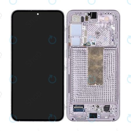 Samsung Galaxy S23 Plus S916B - LCD Kijelző + Érintőüveg + Keret (Lavender) - GH82-30478D, GH82-30476D, GH82-30477D Genuine Service Pack