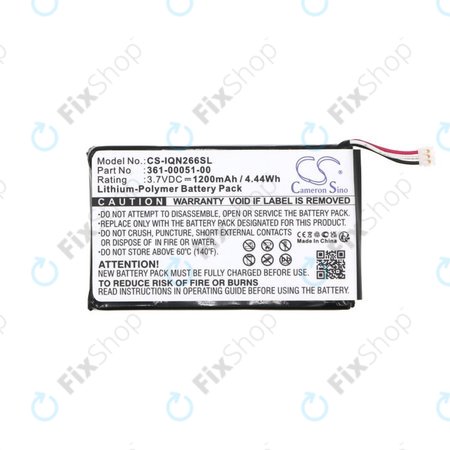 Akkumulátor Garmin Nüvi 2660, 1200mAh, Li-Pol, 3.7V, 361-00051-00, HQ