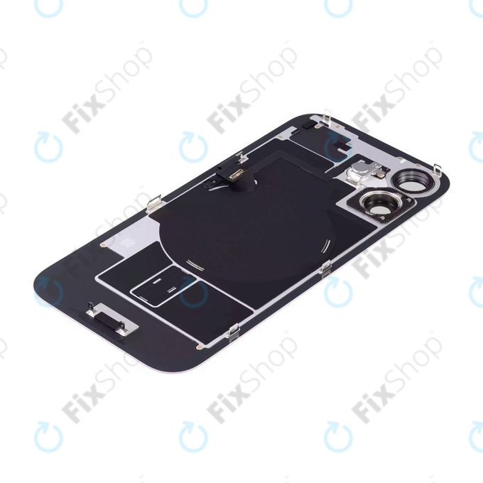 Apple iPhone 16 Plus - Hátsó üveg + Kamera lencse + Fémlemez + Magsafe mágnes (Pink)