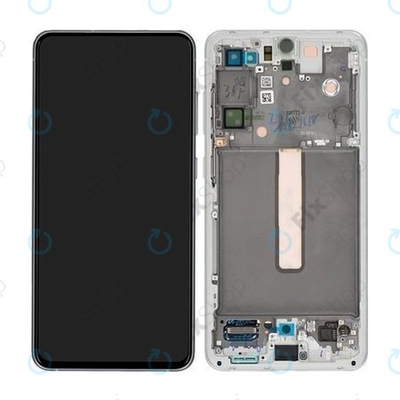 Samsung Galaxy S21 FE G990B - LCD Kijelző + Érintőüveg + Keret (White) - GH82-26414B, GH82-26420B, GH82-26590B Genuine Service Pack