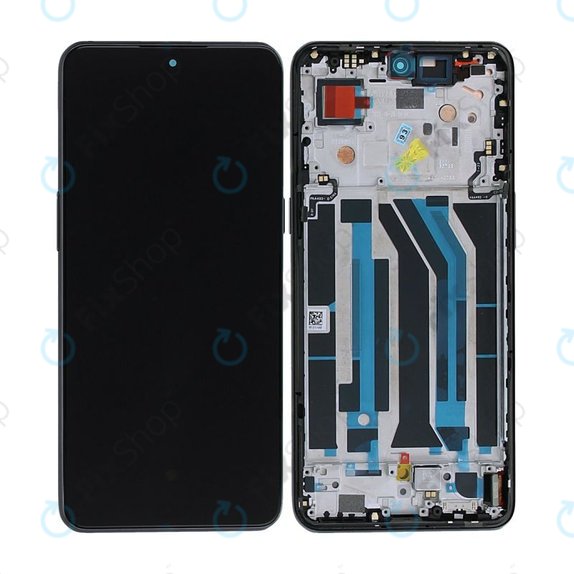 OnePlus 10T - LCD Kijelző + Érintőüveg + Keret (Moonstone Black) TFT