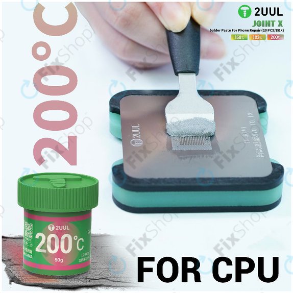 Magas hőmérsékletű forrasztópaszta, 2UUL FS200, (200C)