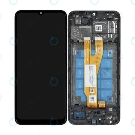 Samsung Galaxy A03 Core A032F - LCD Kijelző + Érintőüveg + Keret (Black) - GH81-21711A Genuine Service Pack