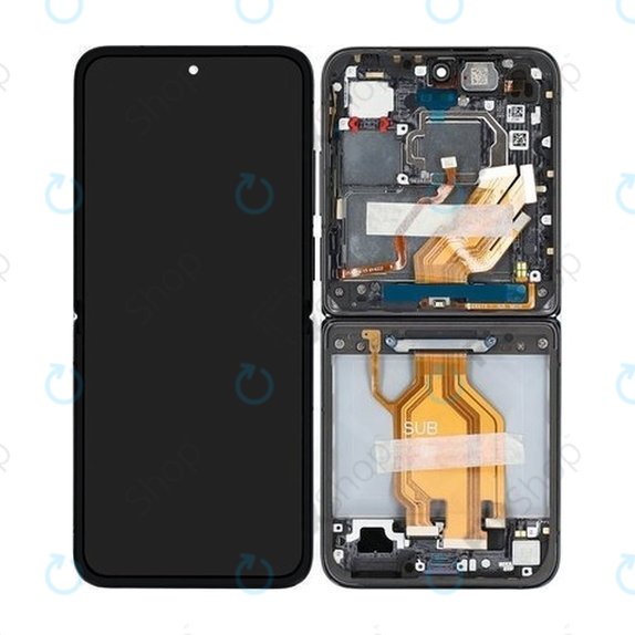 Xiaomi Mix Flip 2405CPX3DC - LCD Kijelző + Érintőüveg + Keret (Black) - 560002000N800 Genuine Service Pack