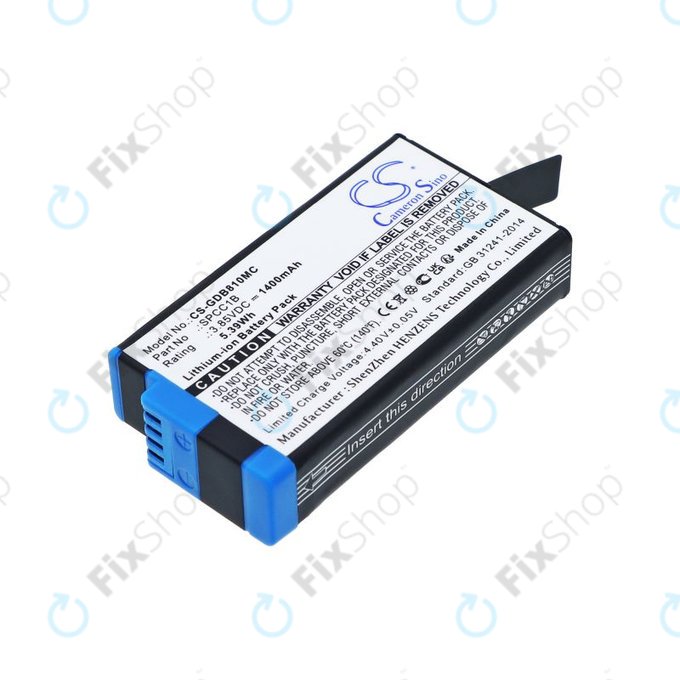 Akkumulátor GoPro Max, Max 360, Acbat-001, 1400mAh, Li-Ion, 3.85V, SPCC1B, HQ