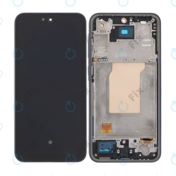 Samsung Galaxy A35 A356B - LCD Kijelző + Érintőüveg + Keret (Awesome Iceblue) OLED