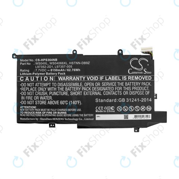 Akkumulátor HP Spectre X360 14-EA0002NI, X360 14-EA0002NX, 8150mAh, Li-Pol, 7.7V, WS04XL, HQ