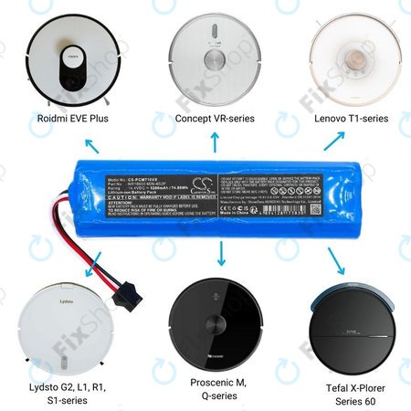 Xiaomi Roidmi EVE Plus, Viomi, Lydsto, Proscenic, Tefal - Akkumulátor NR18650 M26-4S2P, SUN-INTE-181, H18650CH-4S2P Li-Ion 14.4V 5200mAh HQ