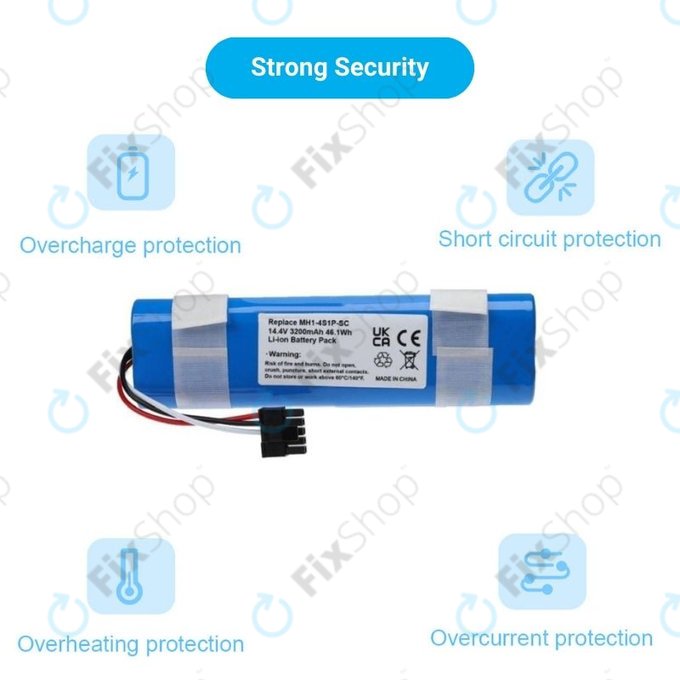 Xiaomi Mi Robot Vacuum Mop Pro (P), 2 (Mijia 2C), Viomi V2 Pro, Proscenic LDS M7 - Akkumulátor STYJ02YM, MH1-4S1P-SC Li-Ion 14.8V 3400mAh