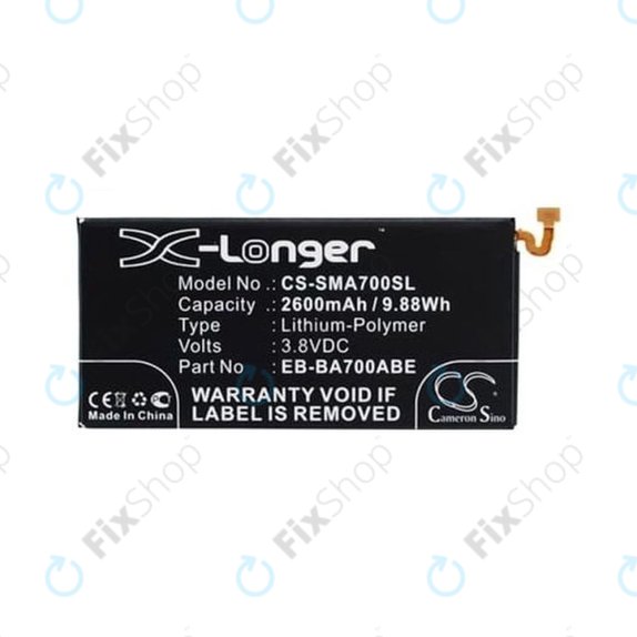 Samsung Galaxy A7 A700F - Akkumulátor EB-BA700ABE 2600mAh HQ