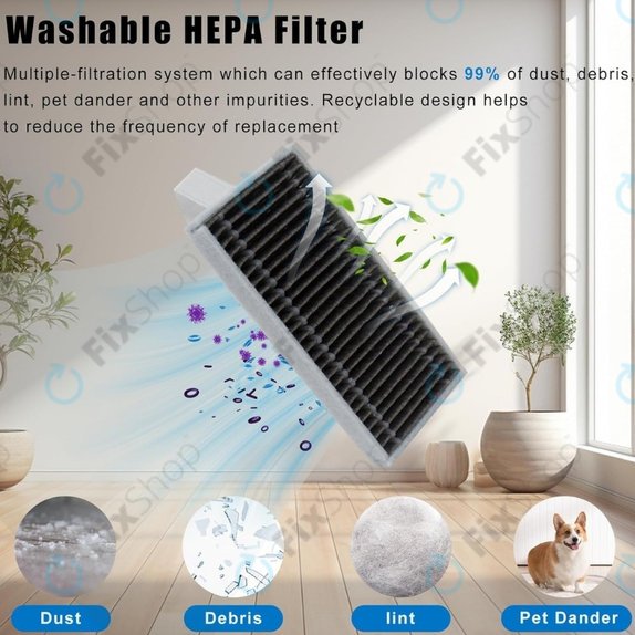 Ecovacs Deebot X9 Pro Omni, X9 Pro, T80 Omni, T80 - HEPA porszűrő