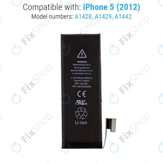 Akkumulátor iPhone 5, 1440mAh