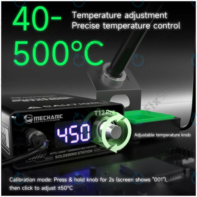 Mechanic T12 Pro - Digitális Forrasztóállomás (Black)