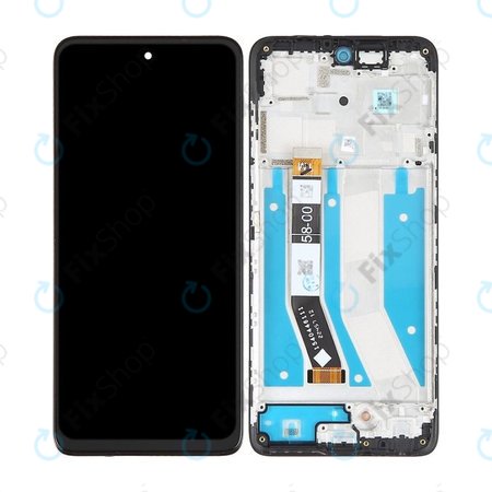 Motorola Moto G73 - LCD Kijelző + Érintőüveg + Keret (Black) TFT