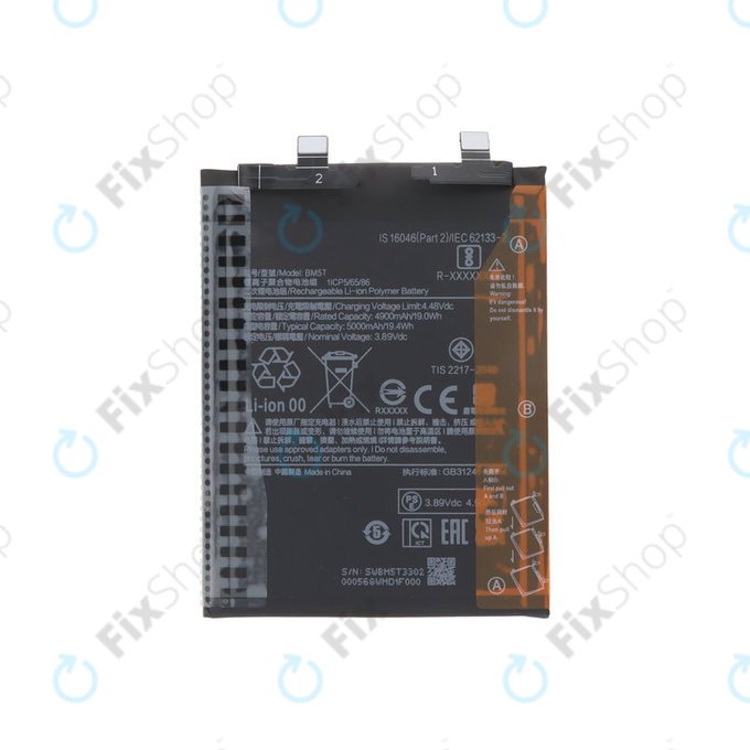 Akkumulátor Xiaomi 13T 2306EPN60G, Redmi Note 13 Pro 4G 23117RA68G 2312FPCA6G, 5000mAh, BM5T, Genuine Service Pack