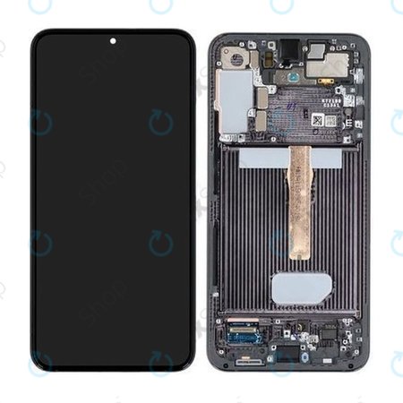 Samsung Galaxy S22 Plus S906B - LCD Kijelző + Érintőüveg + Keret (Phantom Black) - GH82-27500A, GH82-27501A Genuine Service Pack