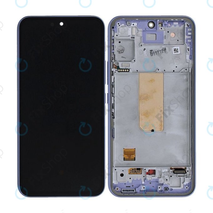 Samsung Galaxy A54 5G A546B - LCD Kijelző + Érintőüveg + Keret (Light Violet) - GH82-31231D, GH82-31232D Genuine Service Pack