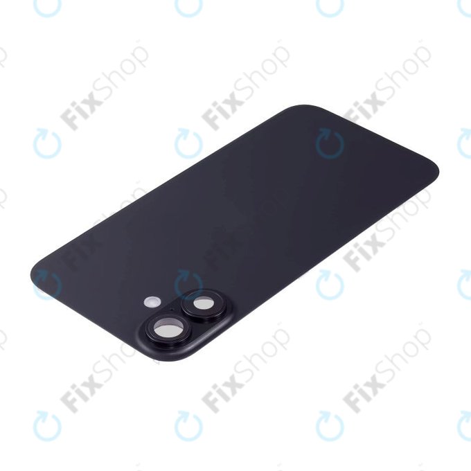 Apple iPhone 16 - Hátsó üveg + Kamera lencse + Fémlemez + Magsafe mágnes (Black)